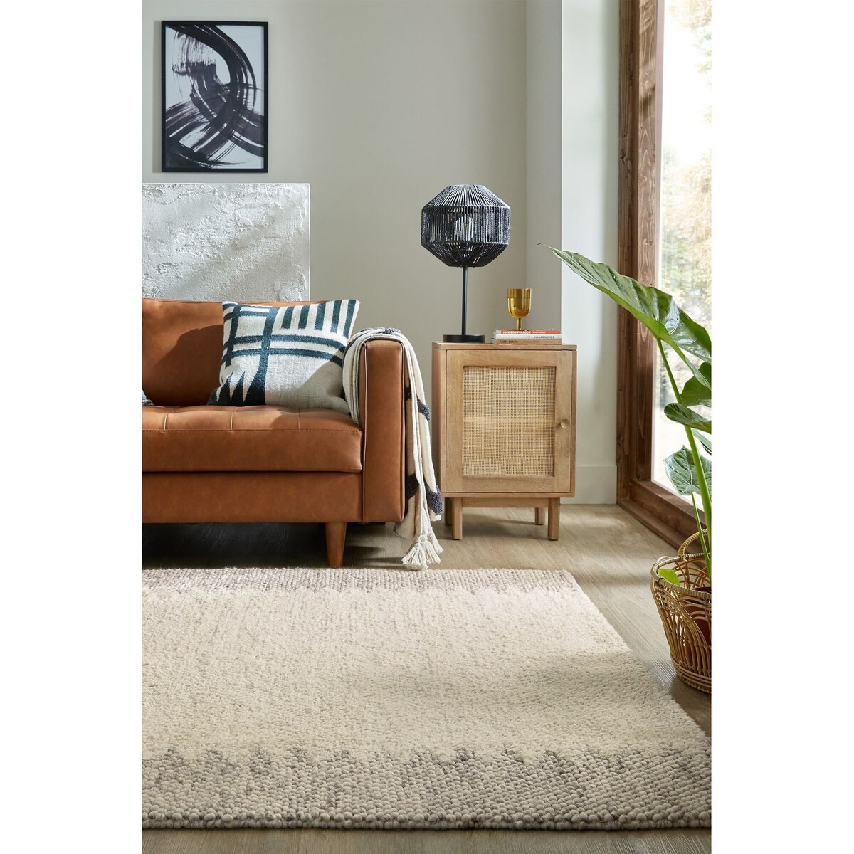 Dywan Wełniany Ramka Minerals Border Natural 160x230