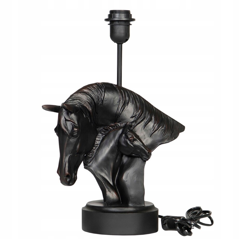 LAMPA W KSZTAŁCIE KONIA stołowa czarny mat