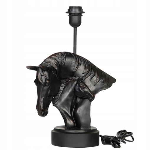 LAMPA W KSZTAŁCIE KONIA stołowa czarny mat