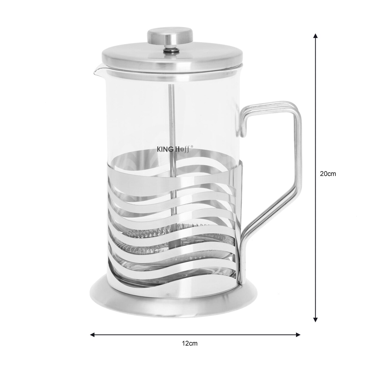 Zaparzacz tłokowy do kawy herbaty french press 800ml KINGHOFF