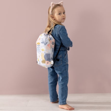 Worek plecak Kiddy, niebiesko-różowy, 28x40cm, Magic Collection