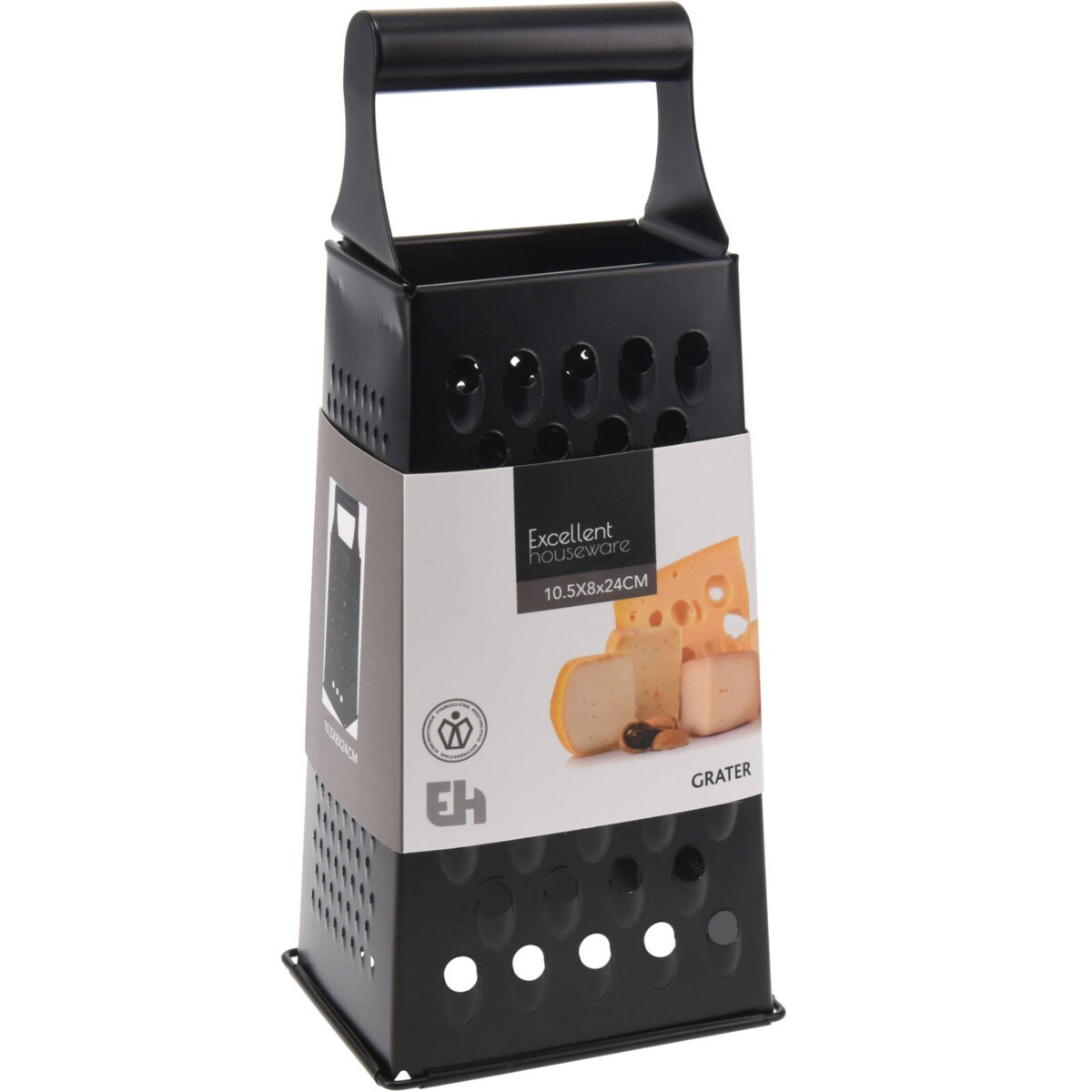 Tarka kuchenna ze stali nierdzewnej, czarna