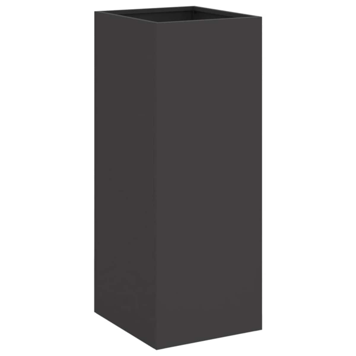 vidaXL Donica, czarna, 32x29x75 cm, stal