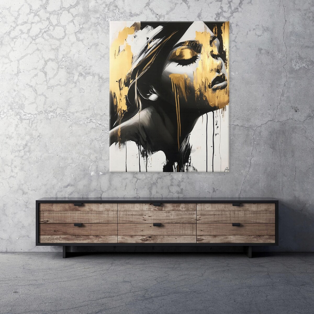 OBRAZ KOBIETA TWARZ NOWOCZESNY NA PŁÓTNIE ŚCIANĘ DO SYPIALNI SALONU 100x70