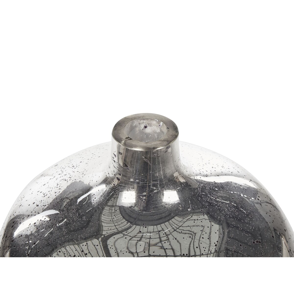 Wazon na kwiaty szklany srebrny KACHORI