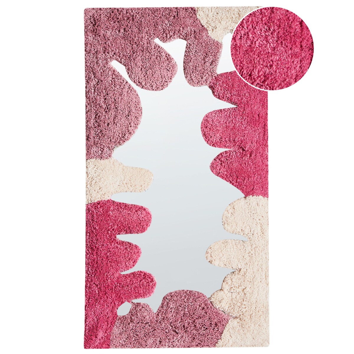 Lustro ścienne CAGERI 41 cm 75 cm Bawełna Różowy