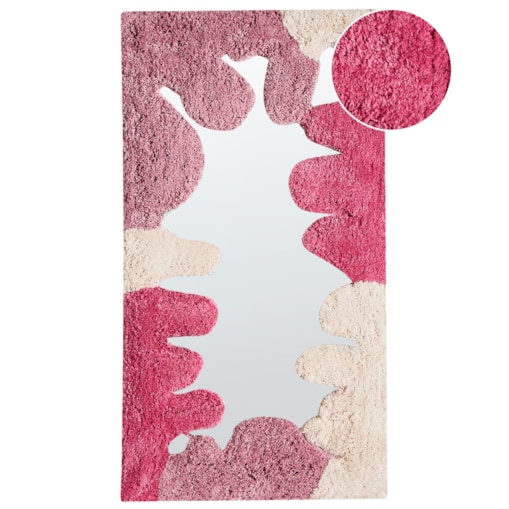 Lustro ścienne CAGERI 41 cm 75 cm Bawełna Różowy