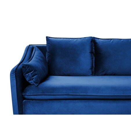 Sofa welurowa niebieska AURE