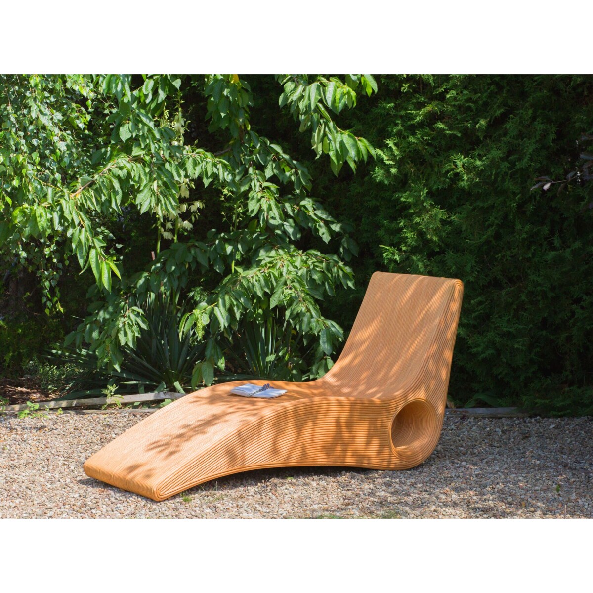 Leżak Rattan Jasne drewno AIROLE