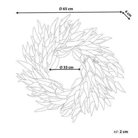 Wieniec dekoracyjny GAMRUN 70 cm Zielony