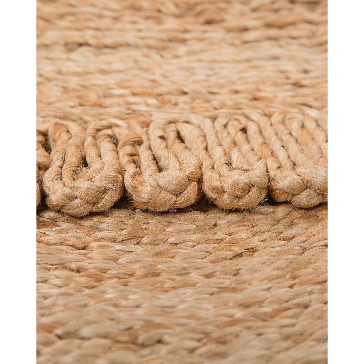 Dywan okrągły z juty ⌀ 140 cm beżowy ERENCE