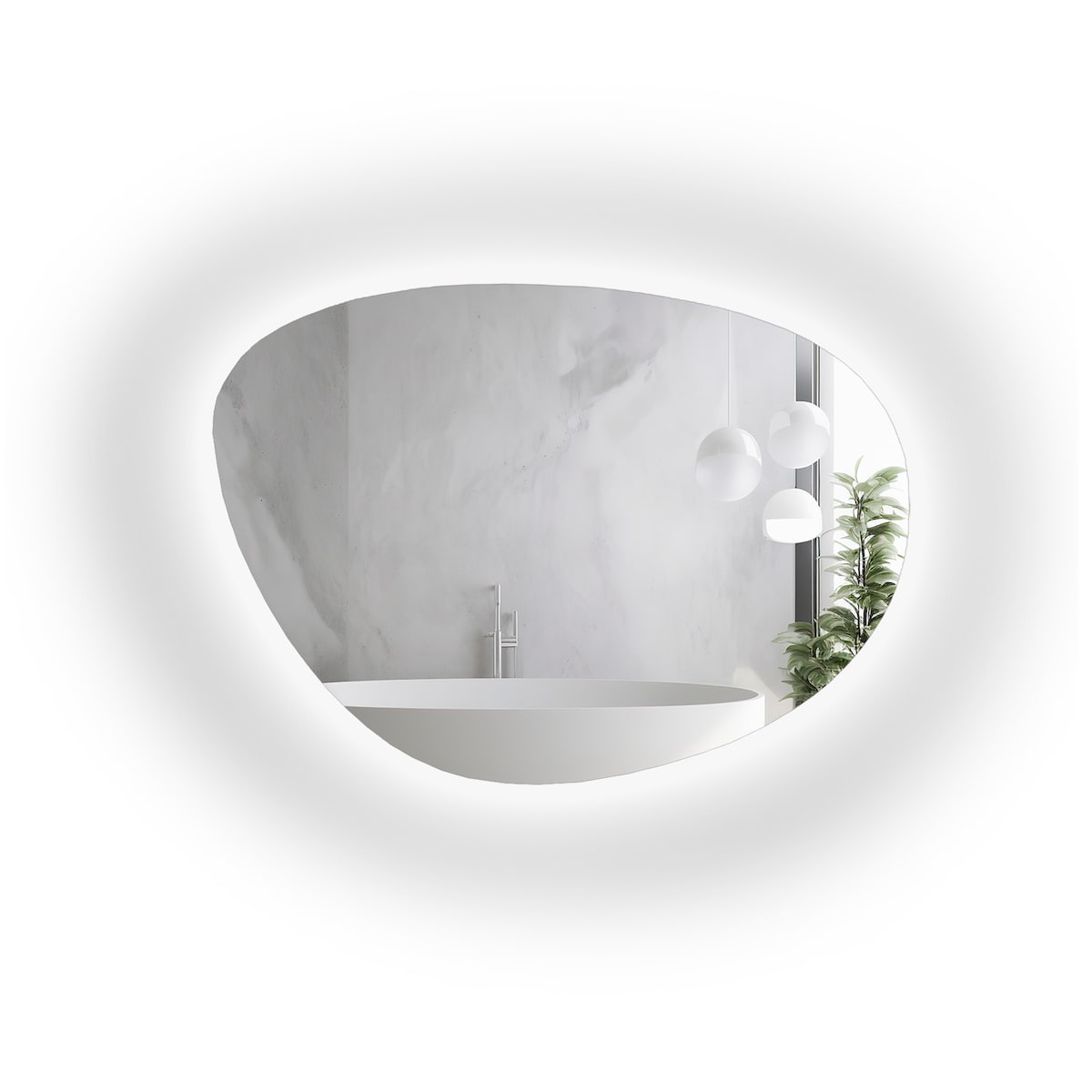 Lustro o nieregularnym kształcie z podświetleniem - AGAT LED