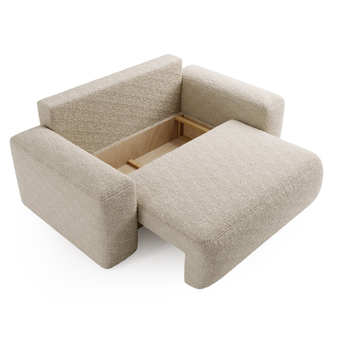 Kanapa ILO z funkcją spania i pojemnikiem na pościel, fioletowo-brązowa