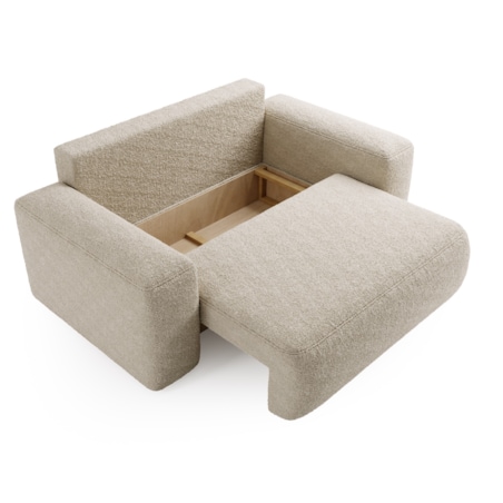 Kanapa ILO z funkcją spania i pojemnikiem na pościel, fioletowo-brązowa