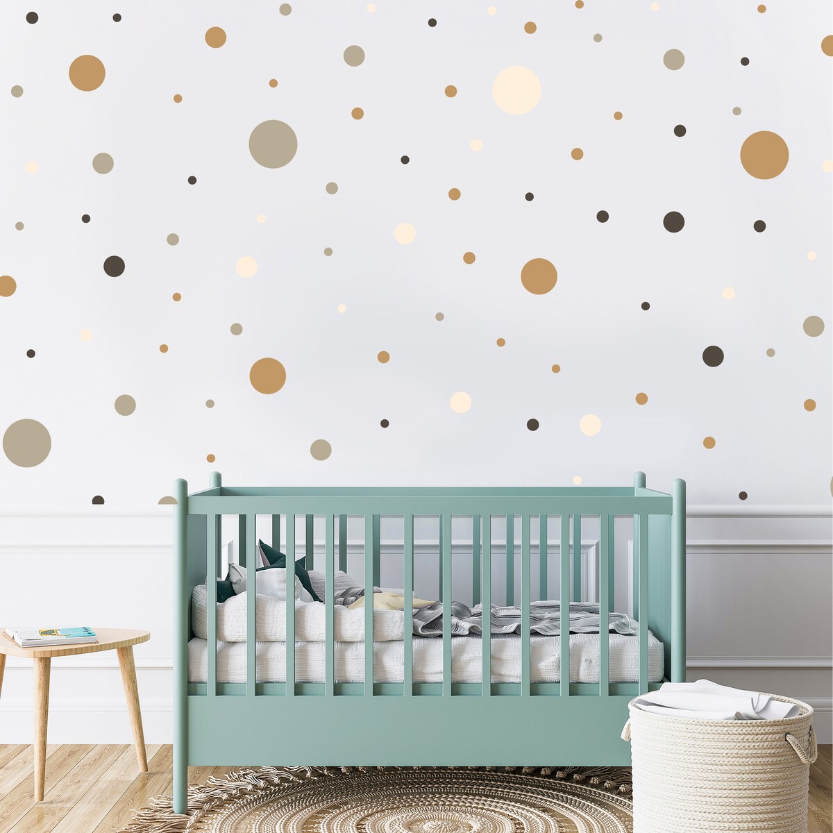 Naklejki Dla Dzieci Delikatne GROSZKI Kropki Styl Boho Zestaw 150szt.