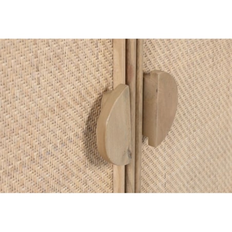 Komoda drewniano-rattanowa 80x180x45 cm VIVI - III