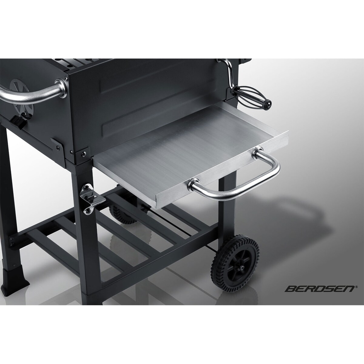 Grill węglowy ogrodowy Berdsen BD-894 komin stalowy ruszt 57x43 cm + termometr duży