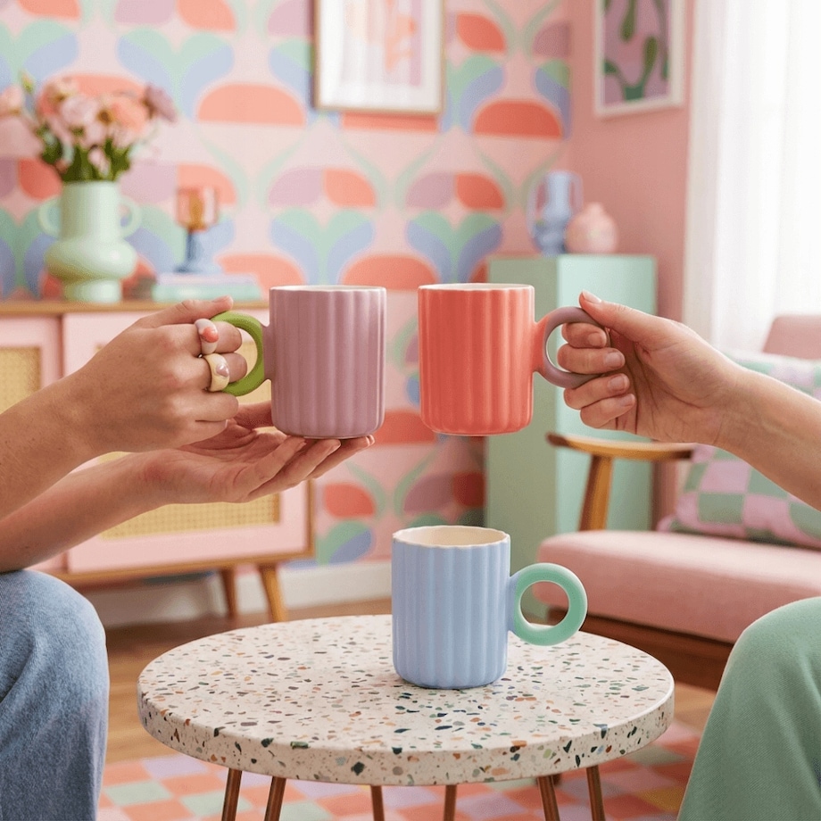 KUBEK PORCELANOWY NA KAWĘ HERBATĘ CZEKOLADĘ FIOLETOWY Z UCHWYTEM 350 ML PREZENT UPOMINEK DLA KOBIETY MAMY ŻONY BABCI DZIEWCZYNY KOLEŻANKI NIEJ