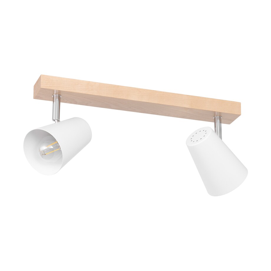 Drewniana Lampa Sufitowa BRITOP Lighting 2xE14 Max.40W Naturalna Brzoza z Białym Kloszem, Polski Producent, 1 szt.