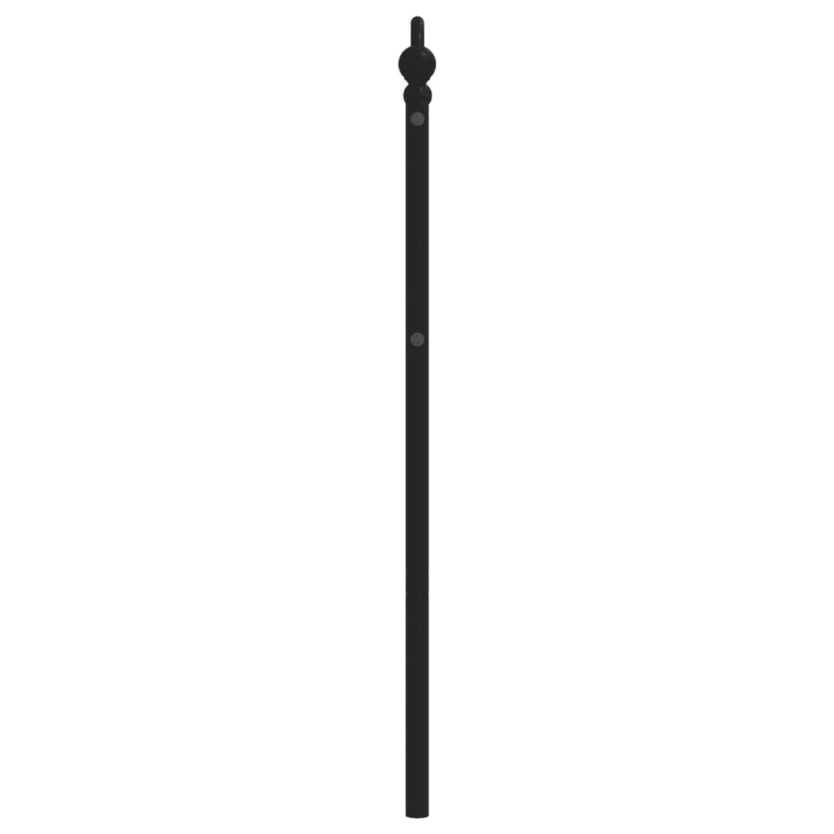 vidaXL Metalowe wymienne wezgłowie, czarne, 100 cm