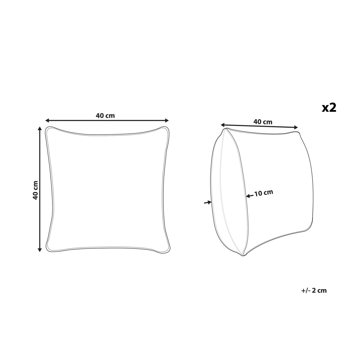Zestaw 2 poduszek ogrodowych ASTAKOS Wzór geometryczny 40 x 40 cm Żółty