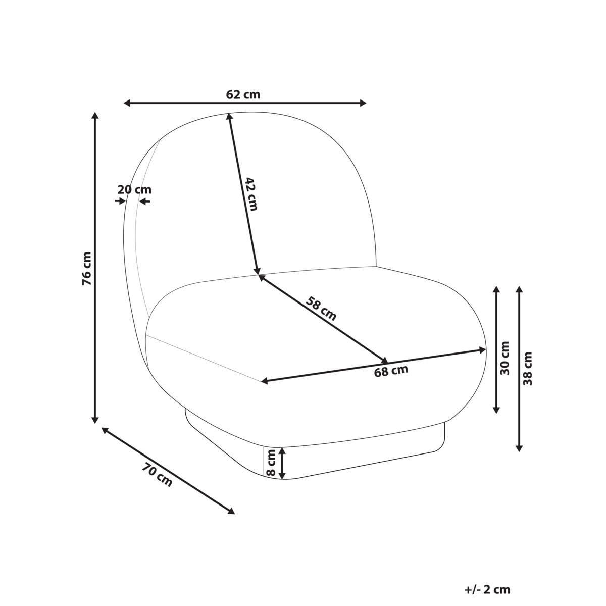 Fotel boucle beżowy LOVIISA, Beliani