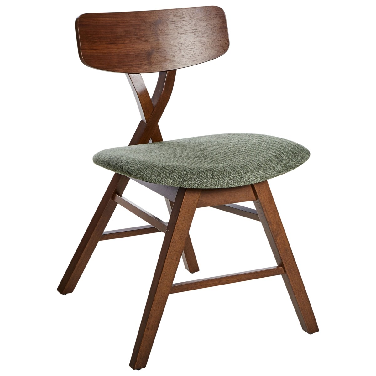 Zestaw 2 krzeseł do jadalni LELAND Drewno Ciemnobrązowy