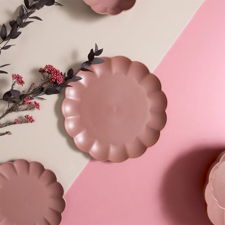 TALERZ OBIADOWY Iris 25,5 cm różowy Z TWORZYWA PP