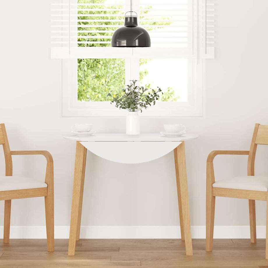 vidaXL Stół jadalny Naturalne drewno lite Guma