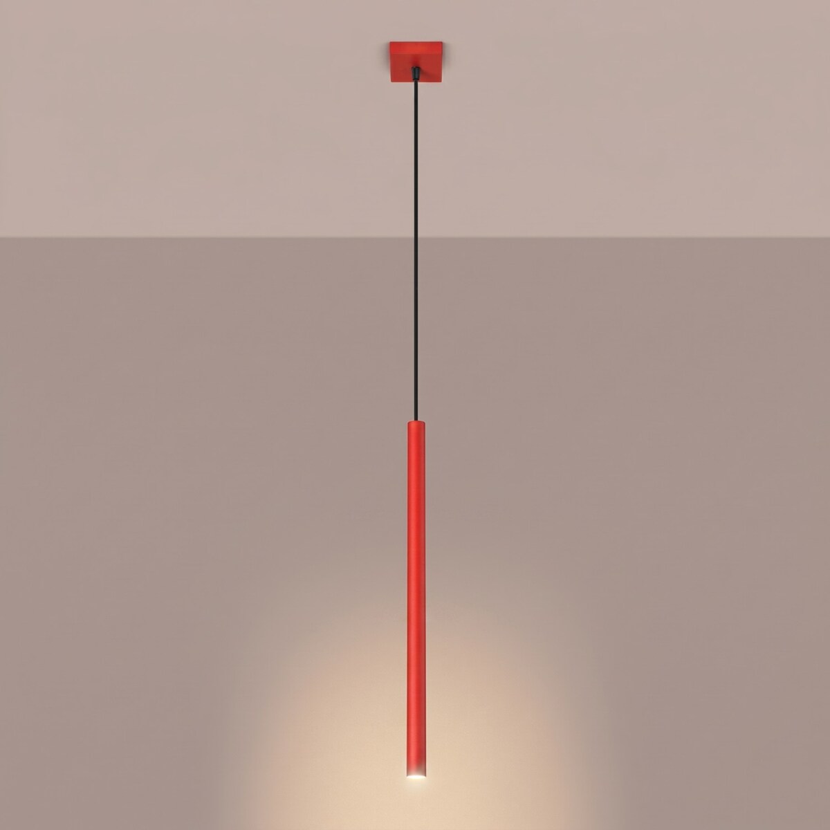Lampa wisząca PASTELO 1 czerwona