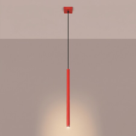 Lampa wisząca PASTELO 1 czerwona