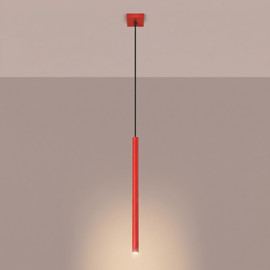 Lampa wisząca PASTELO 1 czerwona
