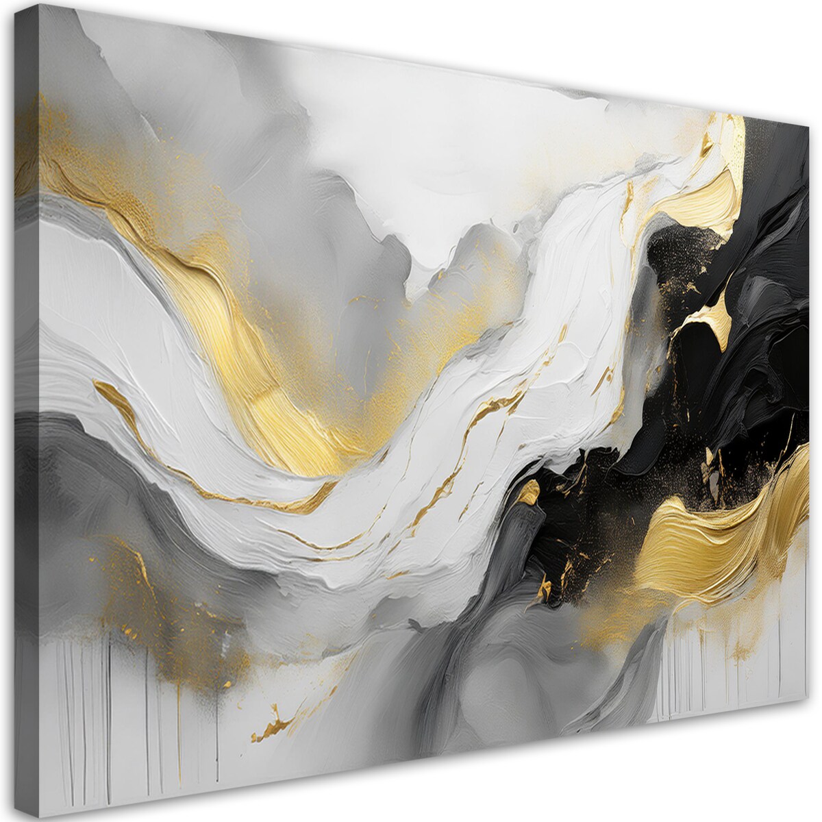 Obraz do salonu sypialni Fale Marmur Akwarela Abstrakcja 100x70