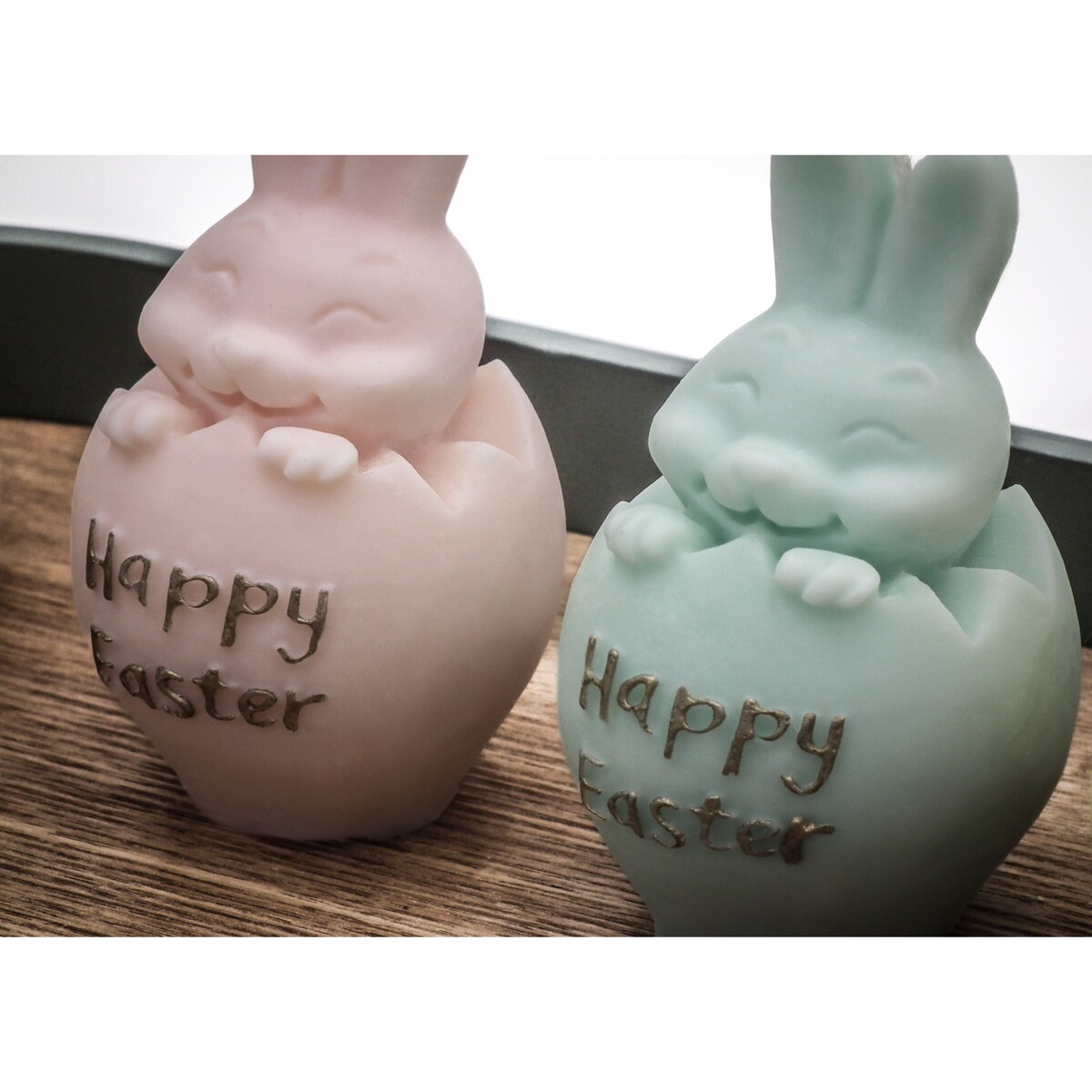 Zestaw prezentowy wielkanocny świece sojowe zajączki w skorupce