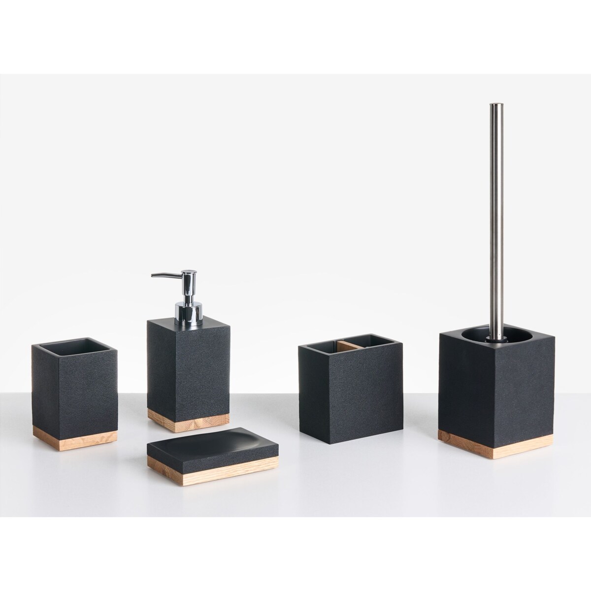 Zestaw akcesoriów łazienkowych 5 elementów TAPICHE Czarny
