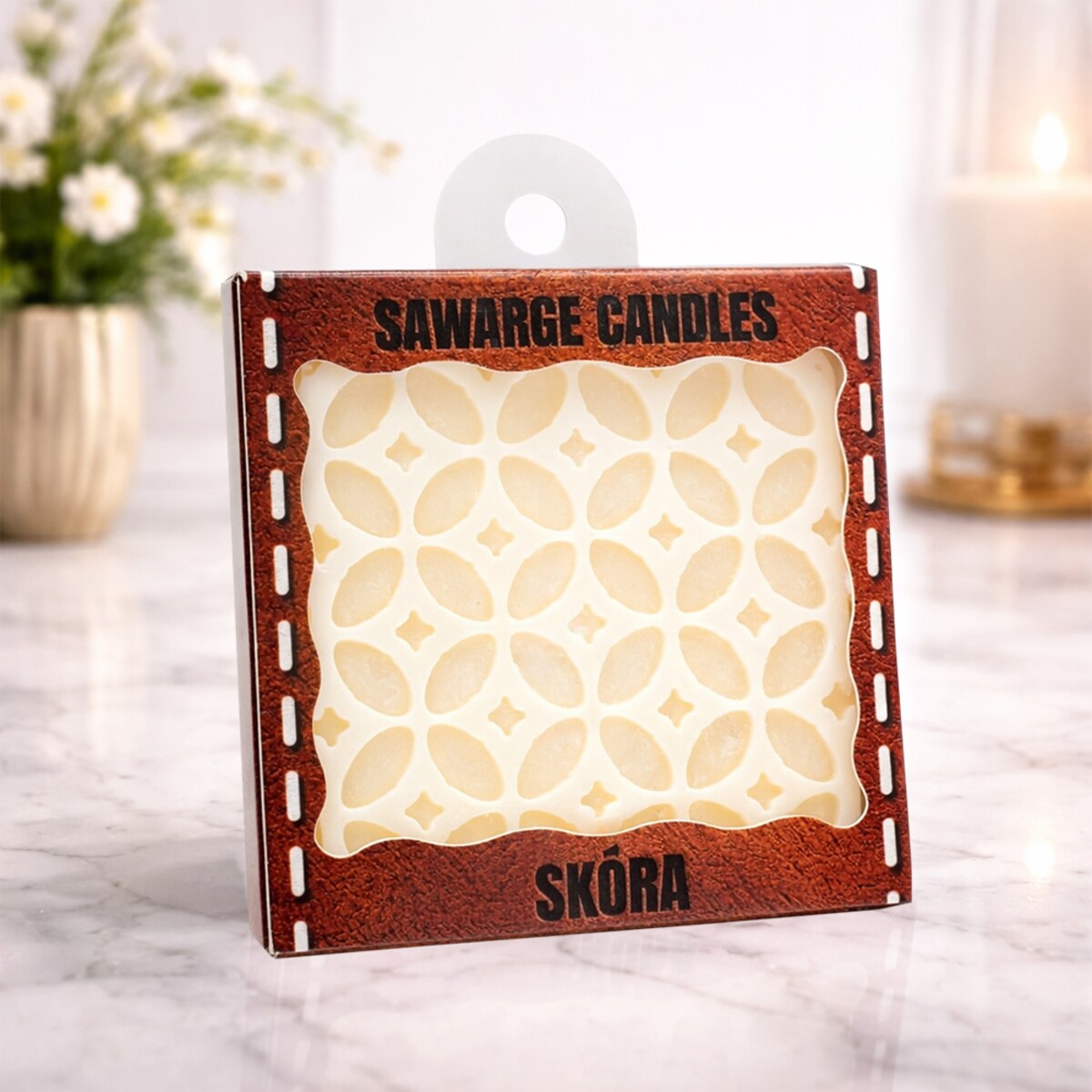 Zapachowa zawieszka do szafy wosk sojowy Skóra