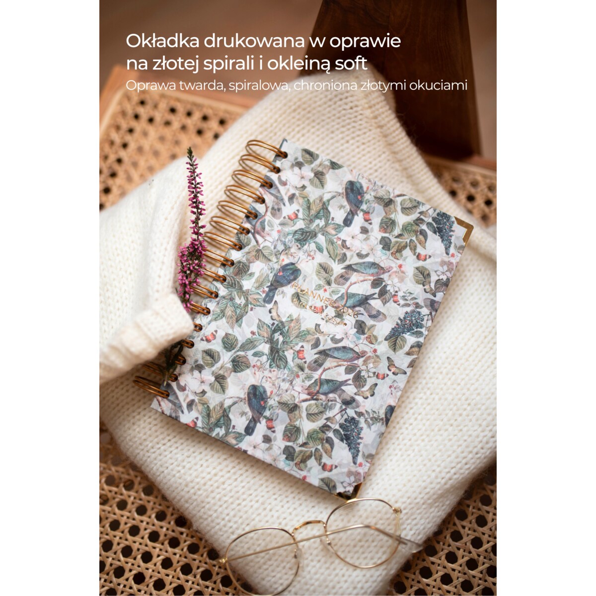 Planner Tygodniowy 2026 na spirali – Bird Garden
