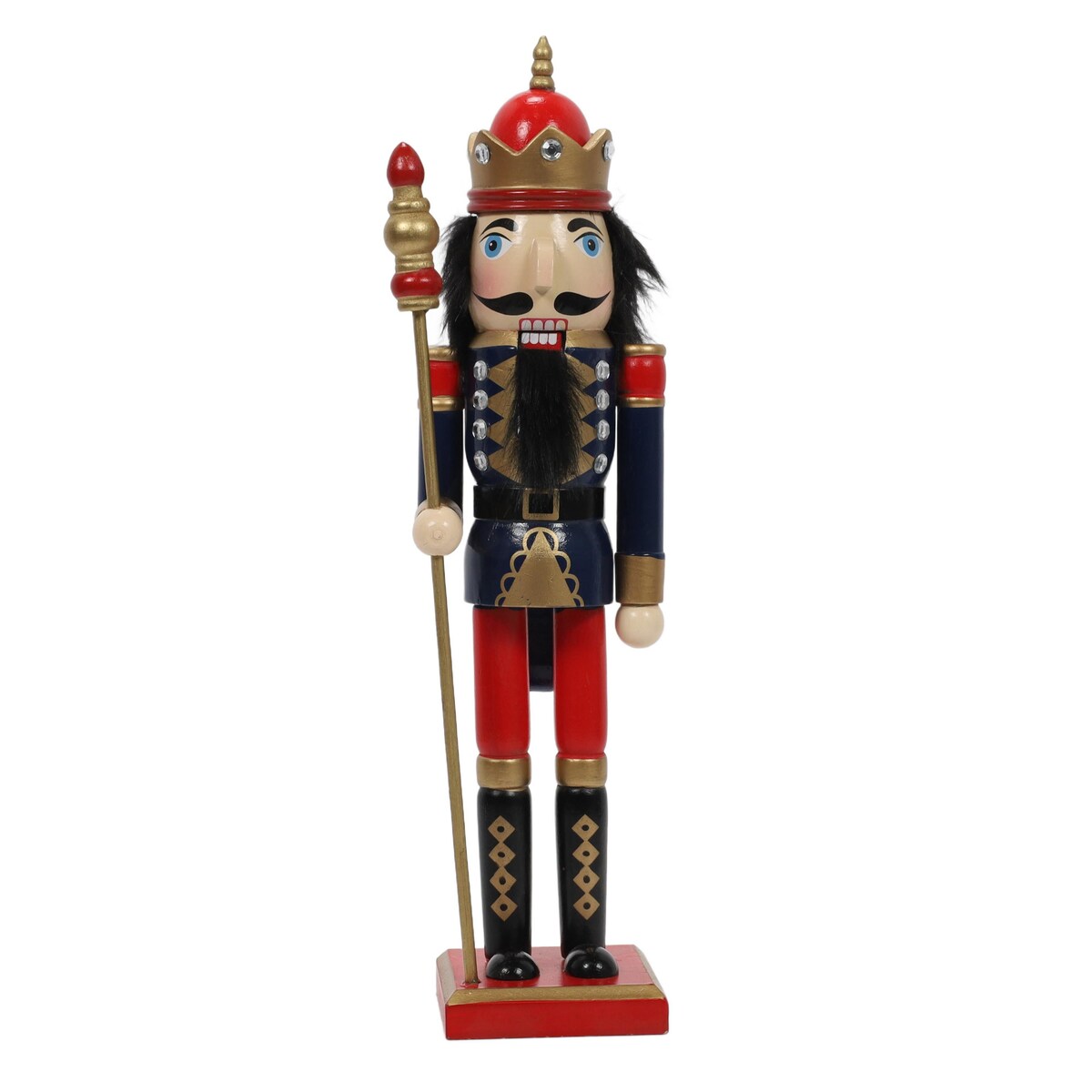 Drewniany dziadek do orzechów, wys. 38 cm