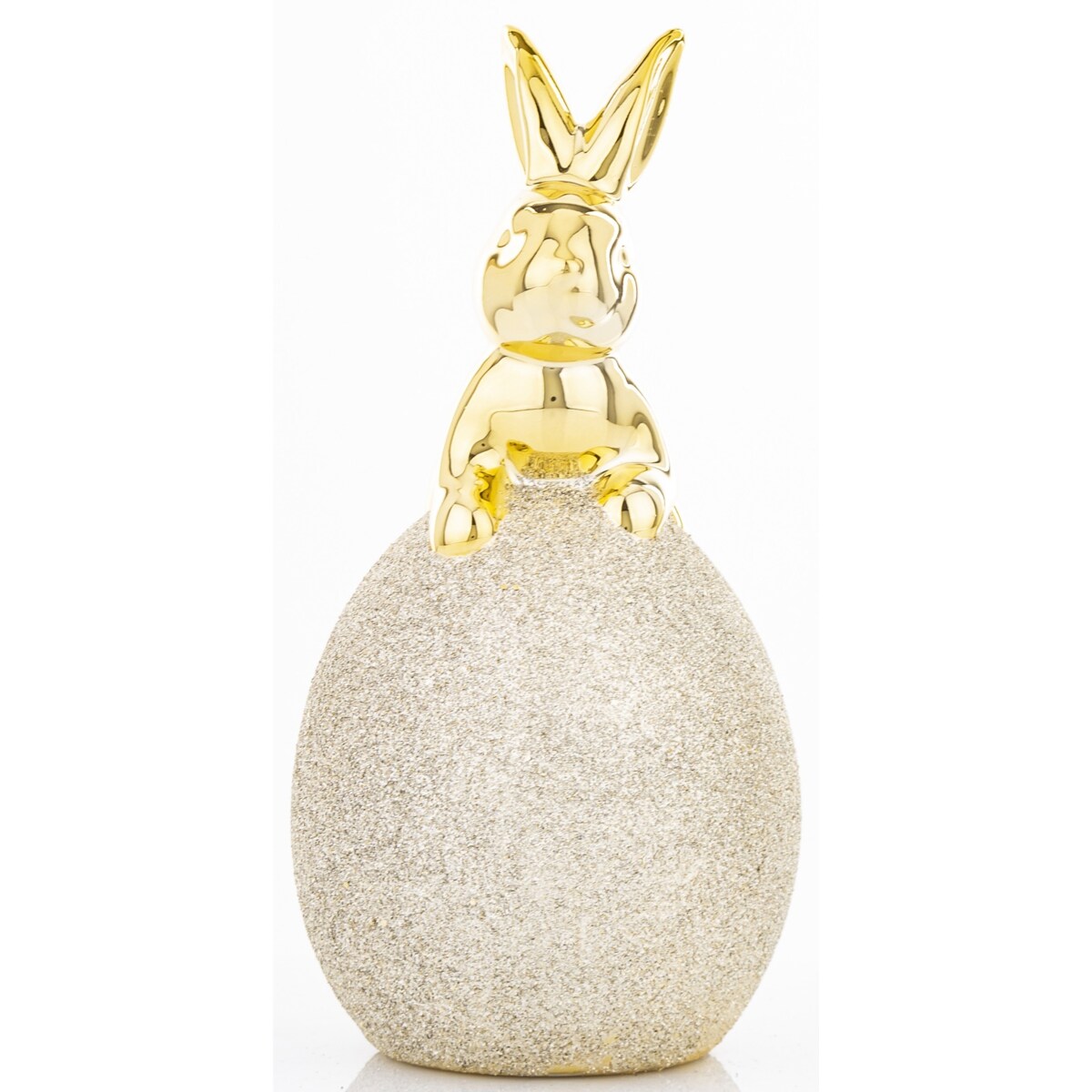 Dekoracja - złoty króliczek na PISANCE 17x8x8 cm
