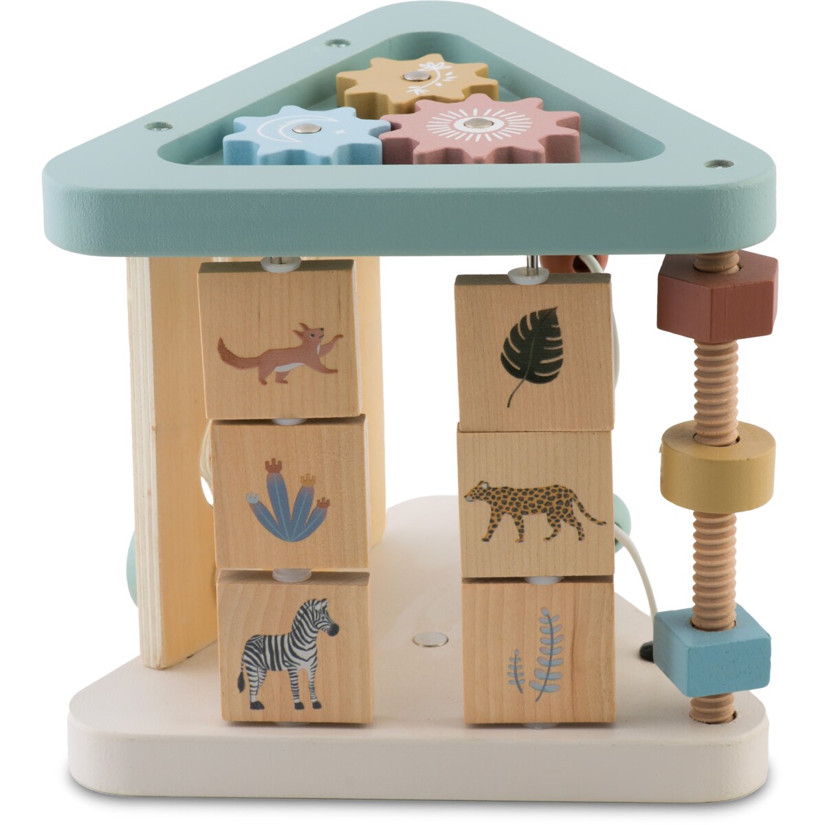 Zabawka drewniana sensoryczna kostka edukacyjna Nukido