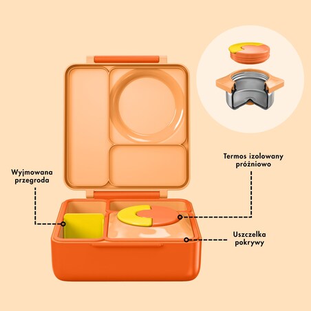 OMIE OMIEBOX lunch box z termosem, Poppy Orange