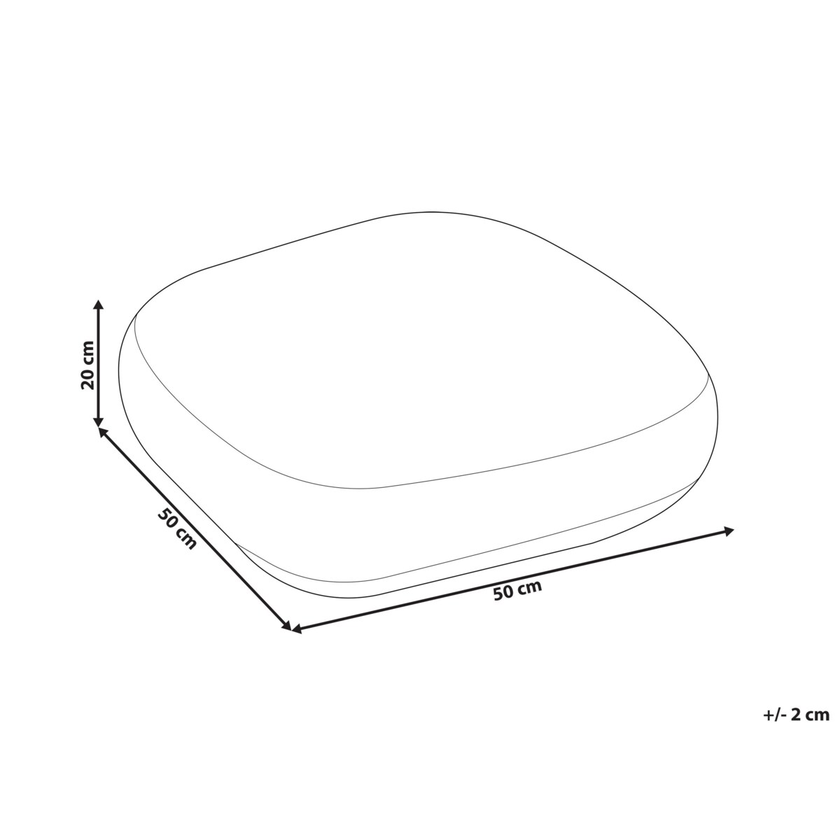 Poduszka podłogowa bawełniana makrama 50 x 50 x 20 cm beżowa BERRECHID