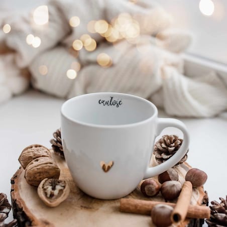 Kubek 300 ml - czułość ZŁOTE SERCE