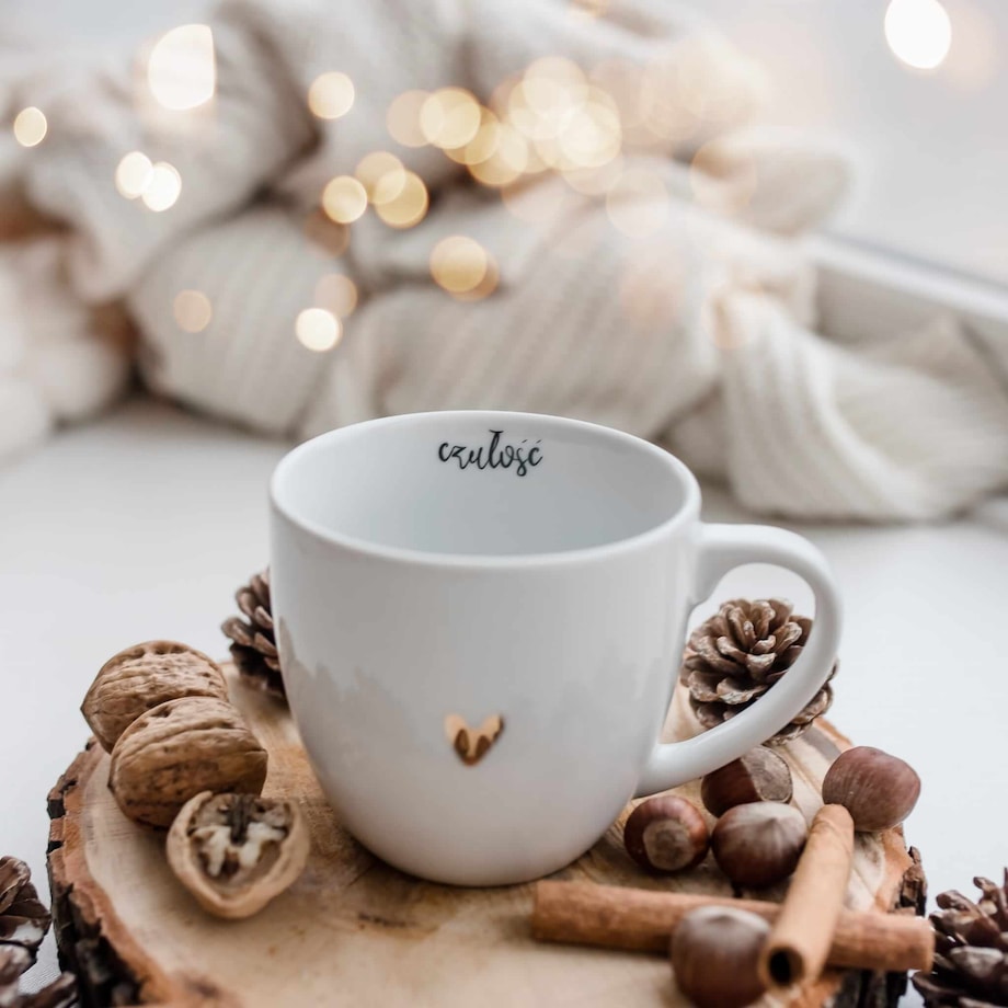 Kubek 300 ml - czułość ZŁOTE SERCE