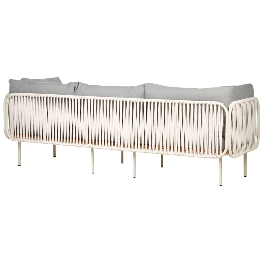 Duży zestaw wypoczynkowy Aluminium Szary SENISE