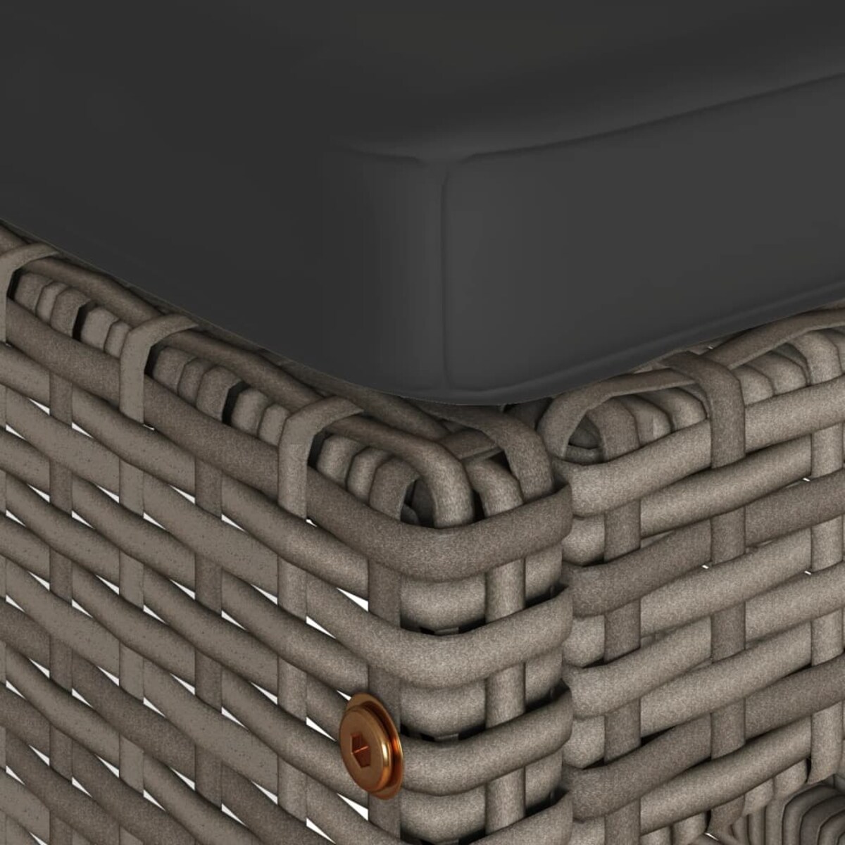 vidaXL Ogrodowe stołki barowe z poduszkami, 2 szt., szare, polirattan