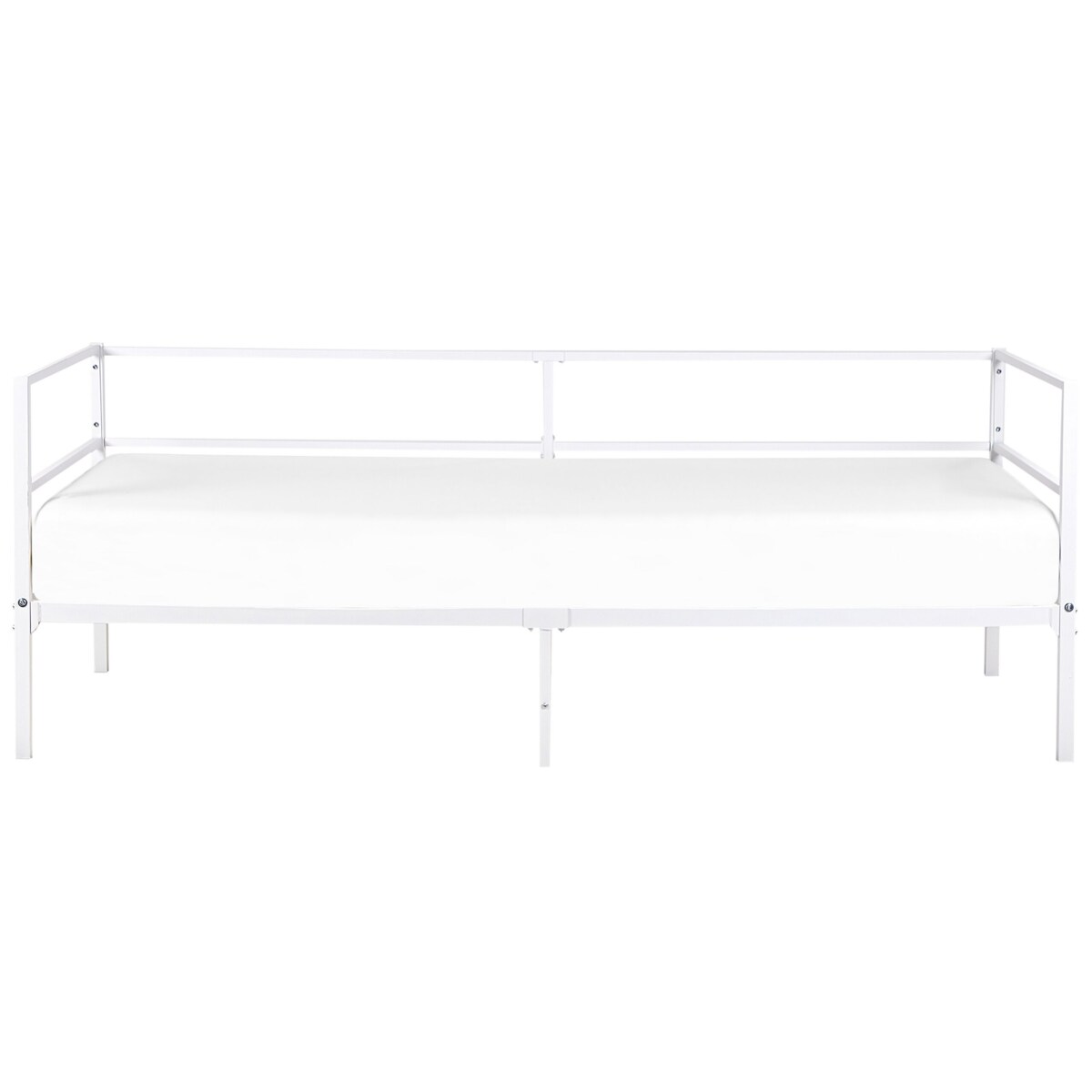 Łóżko metalowe 90 x 200 cm białe BATTUT