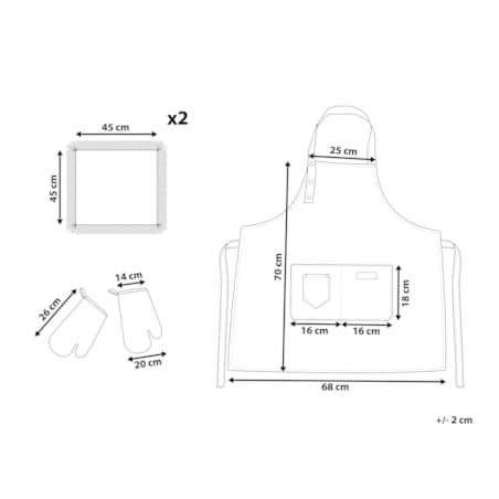 Zestaw tekstyliów kuchennych PISUM Beżowy