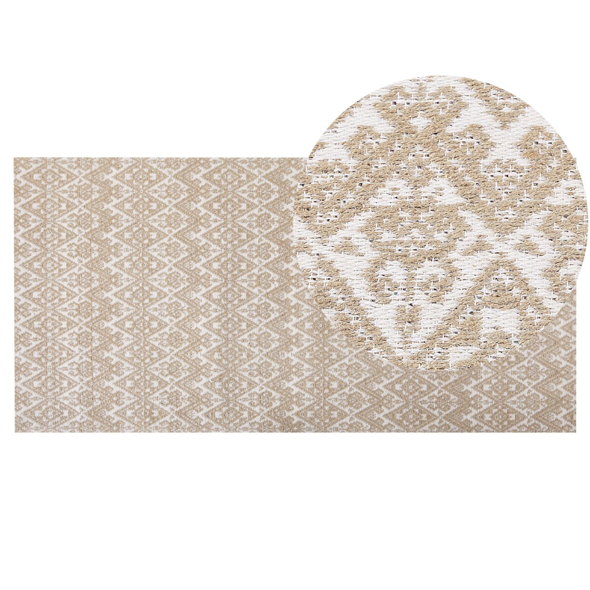 Dywan z juty 80 x 150 cm beżowy ATIMA