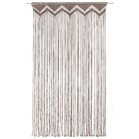 vidaXL Zasłona z makramy, kolor taupe, 140 x 240 cm, bawełna